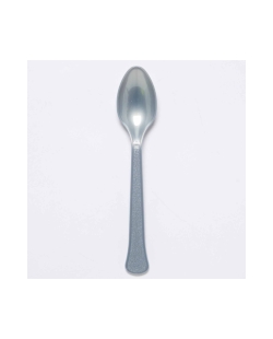 Cucharas Plastc. Plata grafito 17cm