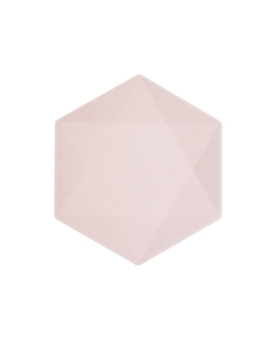 Platos Hexag. 26X22.6cm Vert Decor Rosa