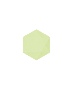 Platos Hexag. 15.8X13,7cm Vert Decor Verde