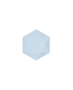 Platos Hexag. 15.8X13,7cm Vert Decor Azul
