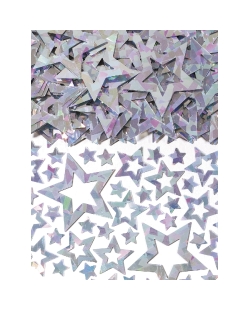 Confeti Estrellas Plata Brillante 14gr