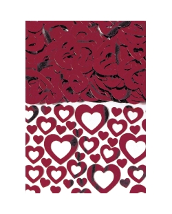 Confeti Corazones Rojos Huecos 14G