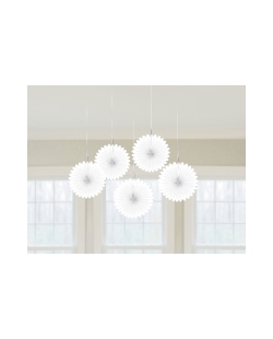 Decor. Colg. Abanico Blanca Papel 15,2cm