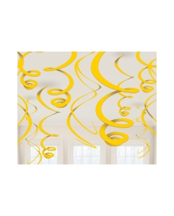 Deco Colg. Serpen Amarilla 55,8cm