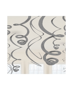 Deco Colg. Serpen Plata 55,8cm