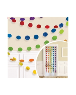 Deco Colg. Tira Puntos Purpurina 213cm Foil