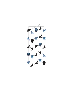 Deco Colgante Movil Huesos Tornasol