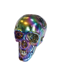 Deco Calavera Huesos Tornasol 20cm