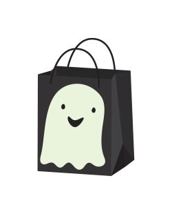Bolsa Papel Fantasma Amigos Halloween