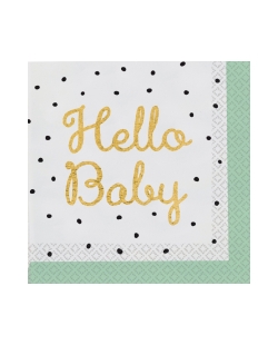 Servilletas 33X33 Hello Baby