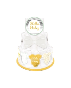Deco Kit Tarta Pañales Hello Baby