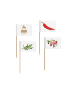 Picks Banderas Bbq & grill Madera/Papel