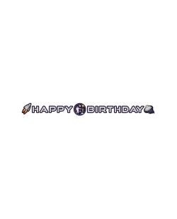 Guirnalda Letras H.Bday Espacio 192X12cm
