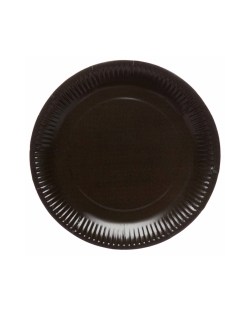 Platos 23cm Negro Carbon