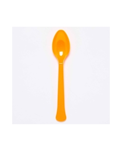 Cucharas Plastc. Naranja Calabaza 17cm