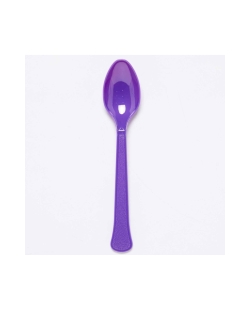 Cucharas Plastc. Violeta Uva 17cm