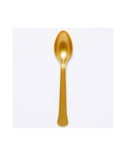 Cucharas Plastc. Oro Crema 17cm