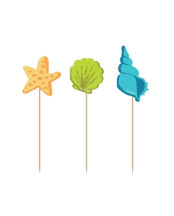 Palillos Fiesta Surf Madera 8cm