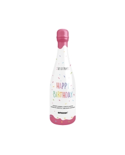 Botella Lanza Confeti Multicolor Foil 32cm Rosa