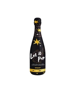 Botella Lanza Confeti Estrellas Oro Foil 32cm