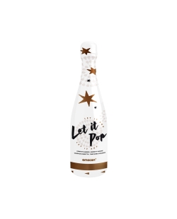 Botella Lanza Confeti Estrellas Oro Rosa Foil 32cm(6)