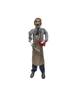 Animatronic Pie Hombre Motosierra 54X56cm X1,7M