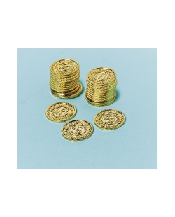 Juguete Monedas Oro Plastico 3,4cm