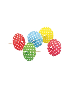 Pick Sombrilla Puntos 10cm Madera