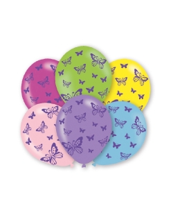 Globos Latex 27,5cm Mariposas
