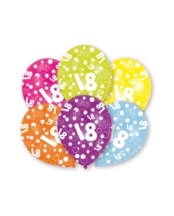 Globos Latex 27,5cm 18 Años Surtido