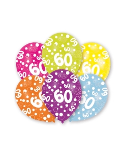 Globos Latex 27,5cm 60 Años Surtido