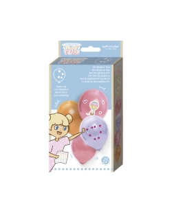 Globos Latex 30cm Pegatinas Brillantes Y Unicornio