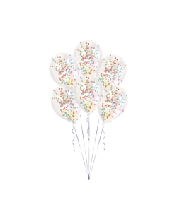 Globos Latex 27,5cm Cristal + Confeti Surtido 1gr(6X6)