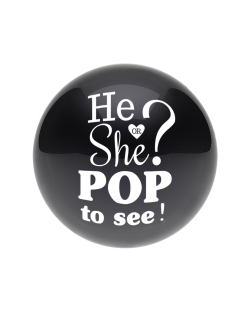 Globo Latex 61cm Revelacion With He Or She + Confeti