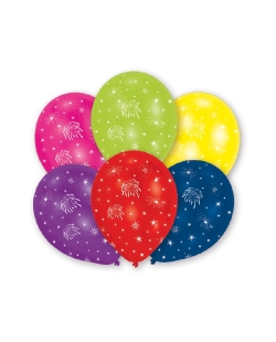 Globos Latex 27,5cm Fuegos Artificiales