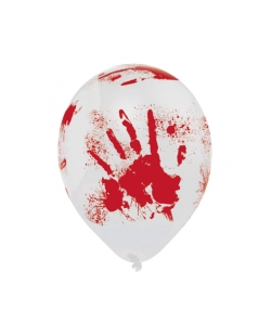 Globos Latex 25cm Manos Sangrientas