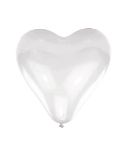 Globos Latex Forma Corazon Blanco 40,6cm