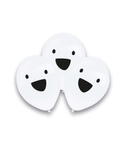 Globos Latex 27cm Led Transp. Fantasmas