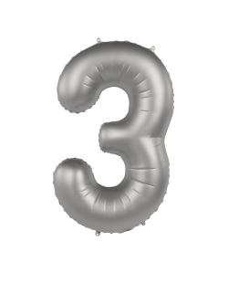Forma Numero 3 Plata Luna Satin 86cm ***OFERTA DTO NO ACUMULABLE