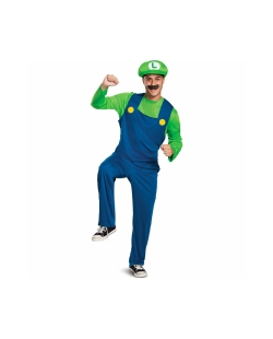 Disfraz Adulto Nintendo Super Mario: Luigi Clasico Talla L-XL