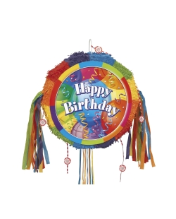 Piñata Plana Tirar Desplegable Happy Bday 46X48cm