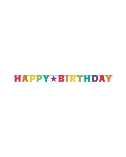 Banderin Letras Happy Bday Multicolor 230cm 
