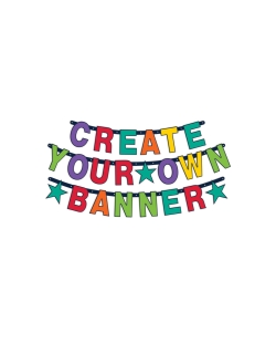 Banderin Letras Kit Personalizable 84 Piezas 11,4cm 