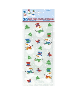Bolsas Celofan Muñeco Nieve