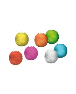 Farolillo Papel Circul. Transprnt. Surtd. 25cm 