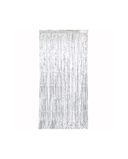 Cortina Flecos Foil Plata 1x2m