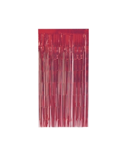 Cortina Flecos Foil Roja 1x2m