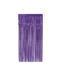 Cortina Flecos Foil Morado 1x2m