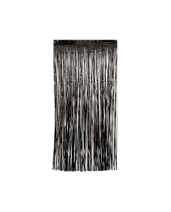 Cortina Flecos Foil Negro 1x2m