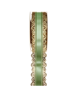 Cinta Encaje Oro Verde 50mm X 20m Polipropileno ***OFERTA DTO NO ACUMULABLE